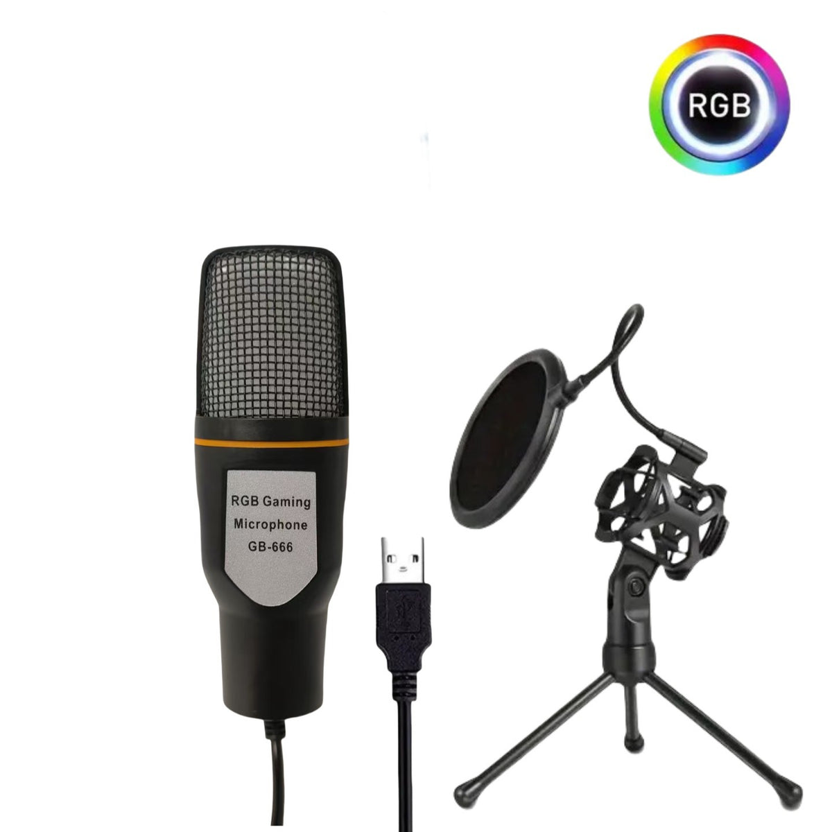 RGB Gaming USB Condenser Microphone