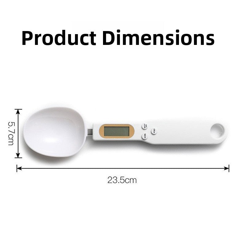 Portable Electronic Kitchen Scale with Spoon Design