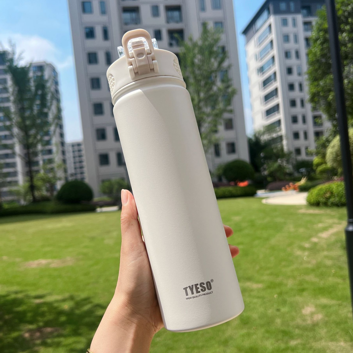 Stainless Steel Vacuum Insulated Water Bottle with Straw Lid