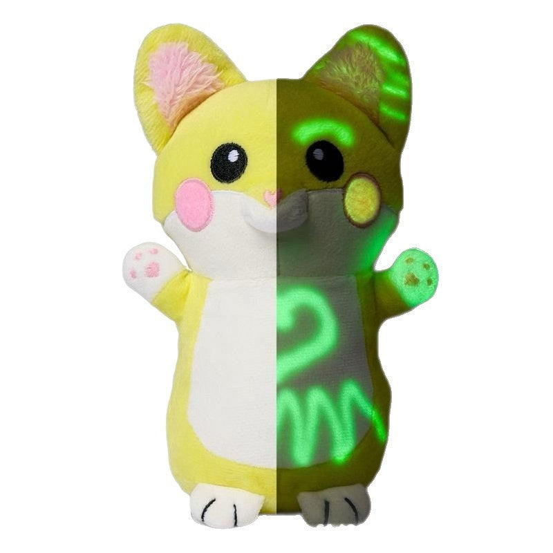 Glow-in-the-Dark Plush Toy with Drawing Pen