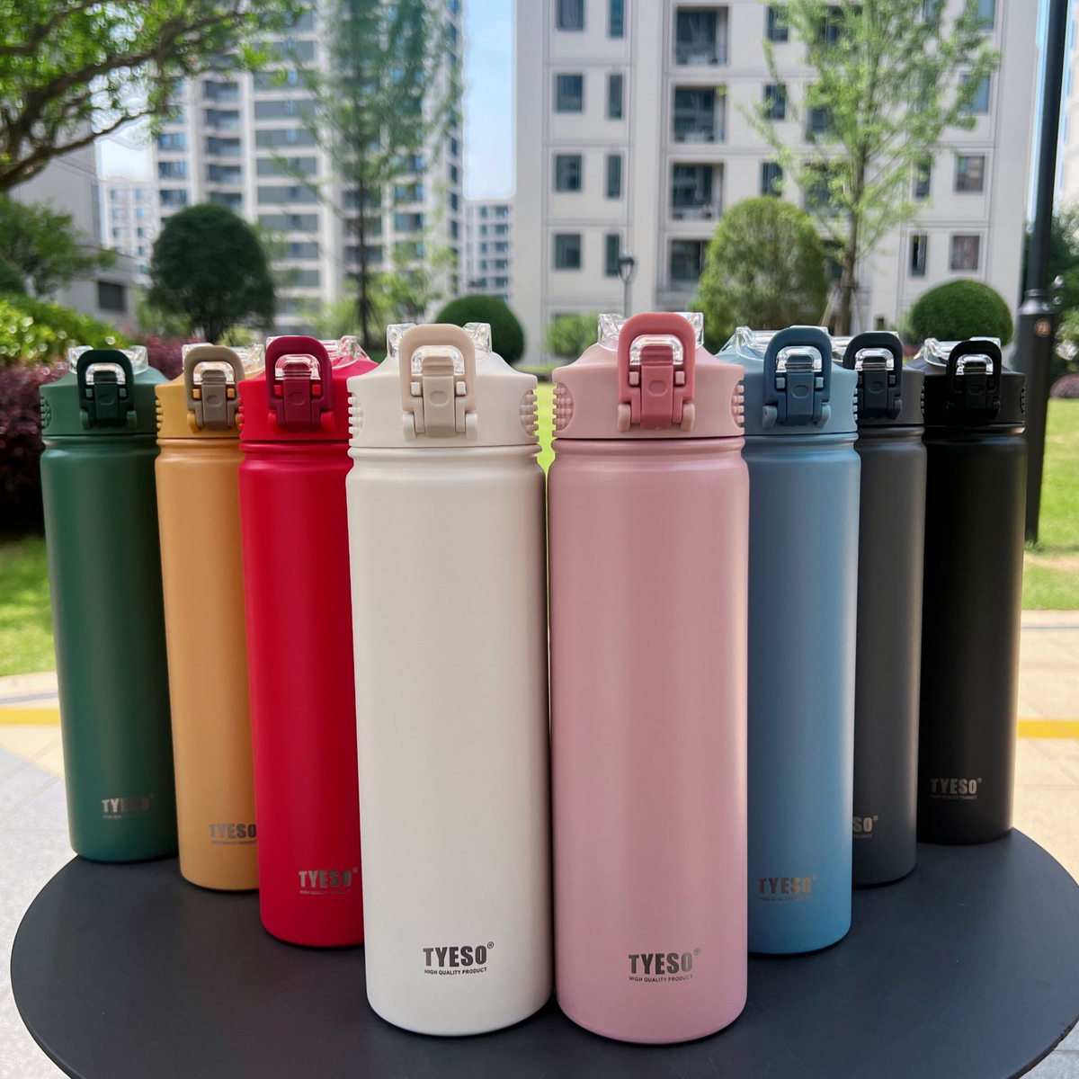 Stainless Steel Vacuum Insulated Water Bottle with Straw Lid