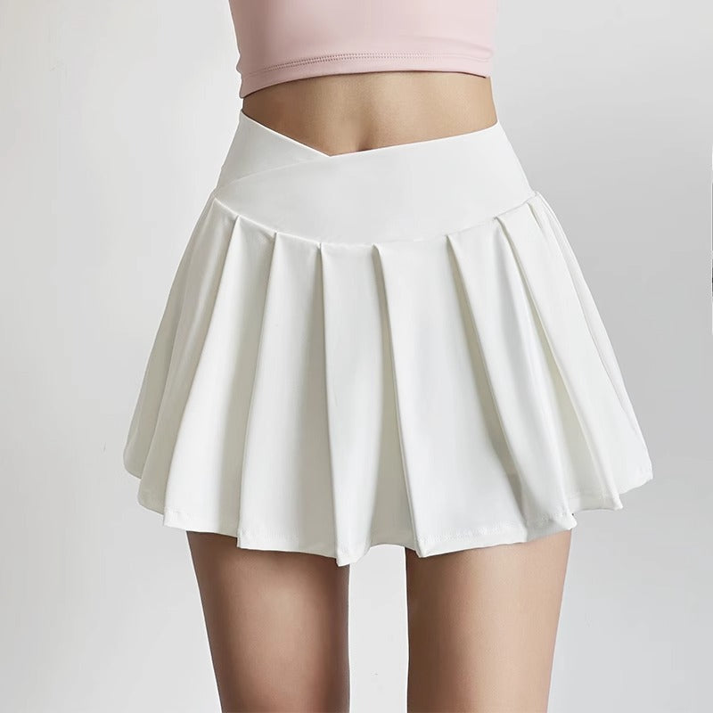 Womens High Waist Yoga Skirt Athletic Shorts