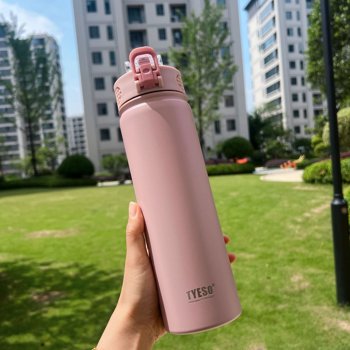 Stainless Steel Vacuum Insulated Water Bottle with Straw Lid