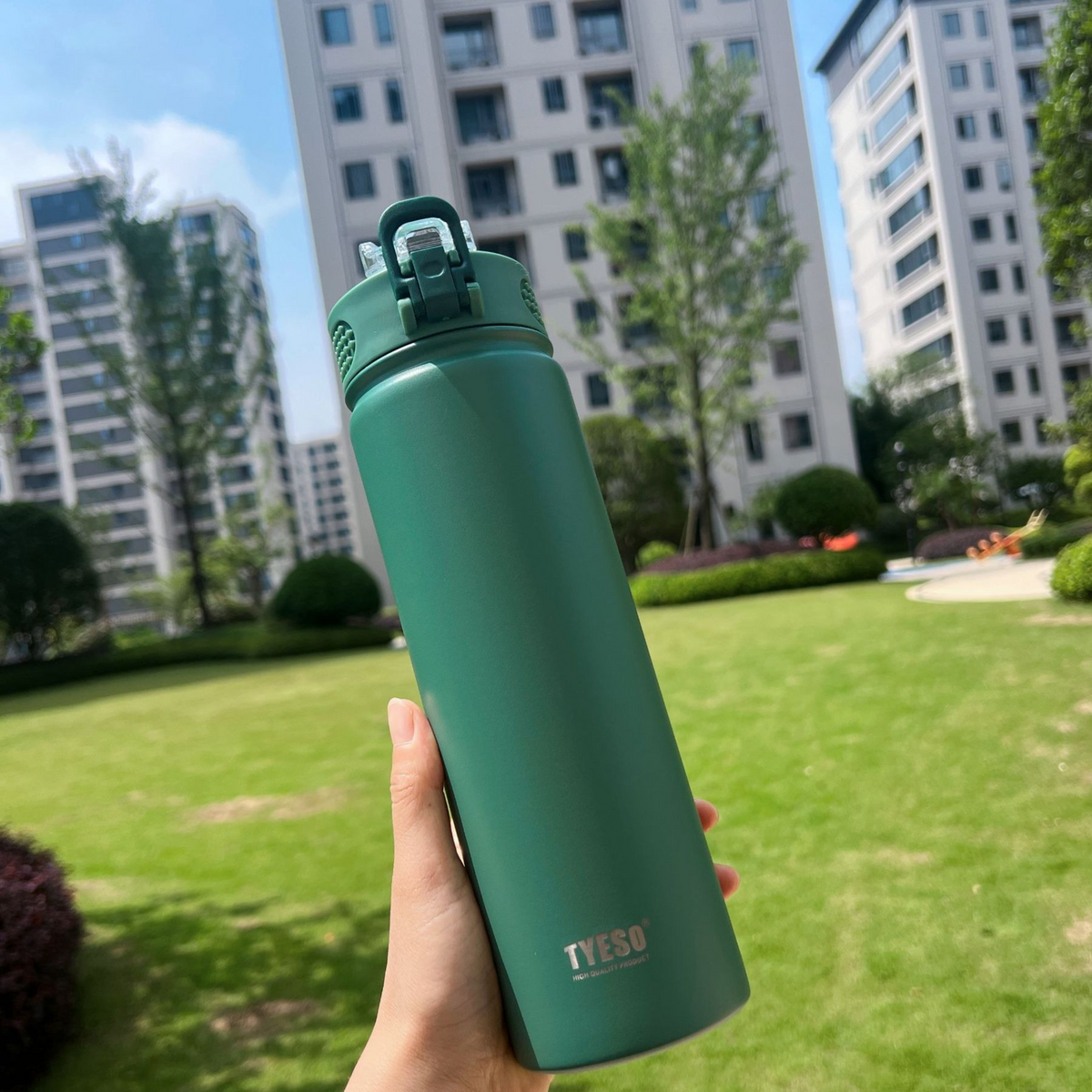 Stainless Steel Vacuum Insulated Water Bottle with Straw Lid