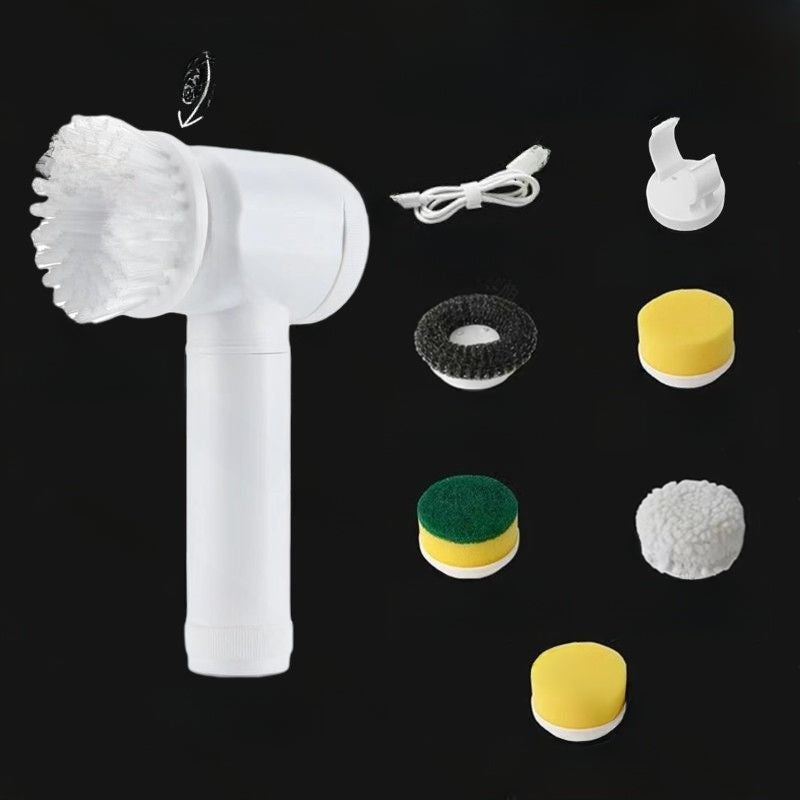 Multifunctional Electric Cleaning Brush with Multiple Heads