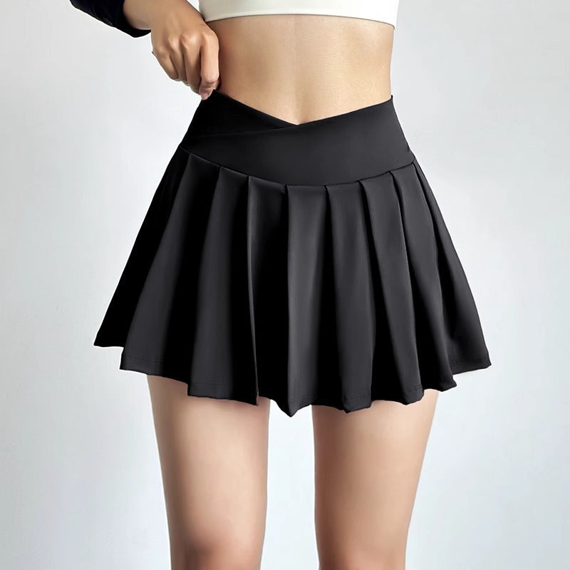 Womens High Waist Yoga Skirt Athletic Shorts