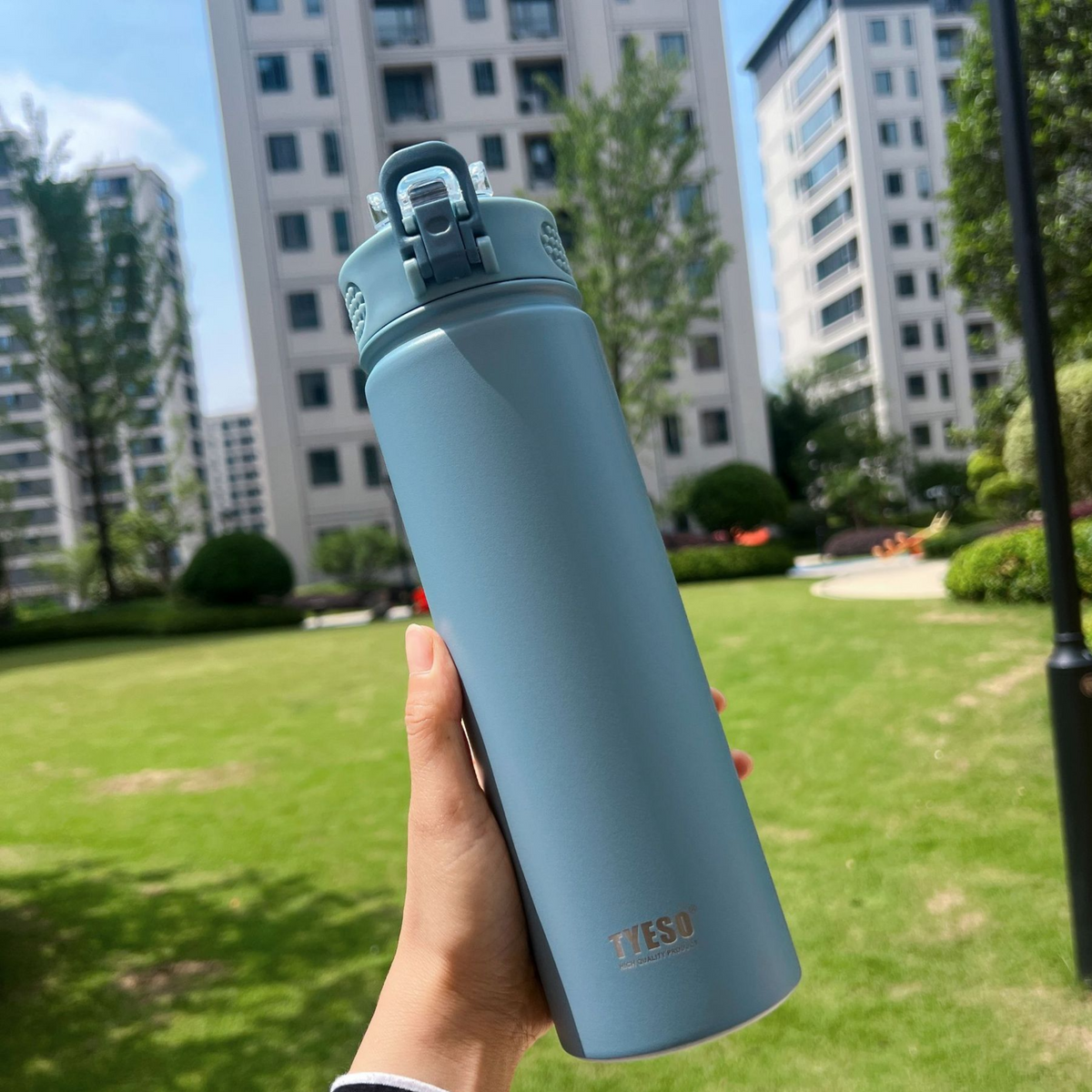 Stainless Steel Vacuum Insulated Water Bottle with Straw Lid