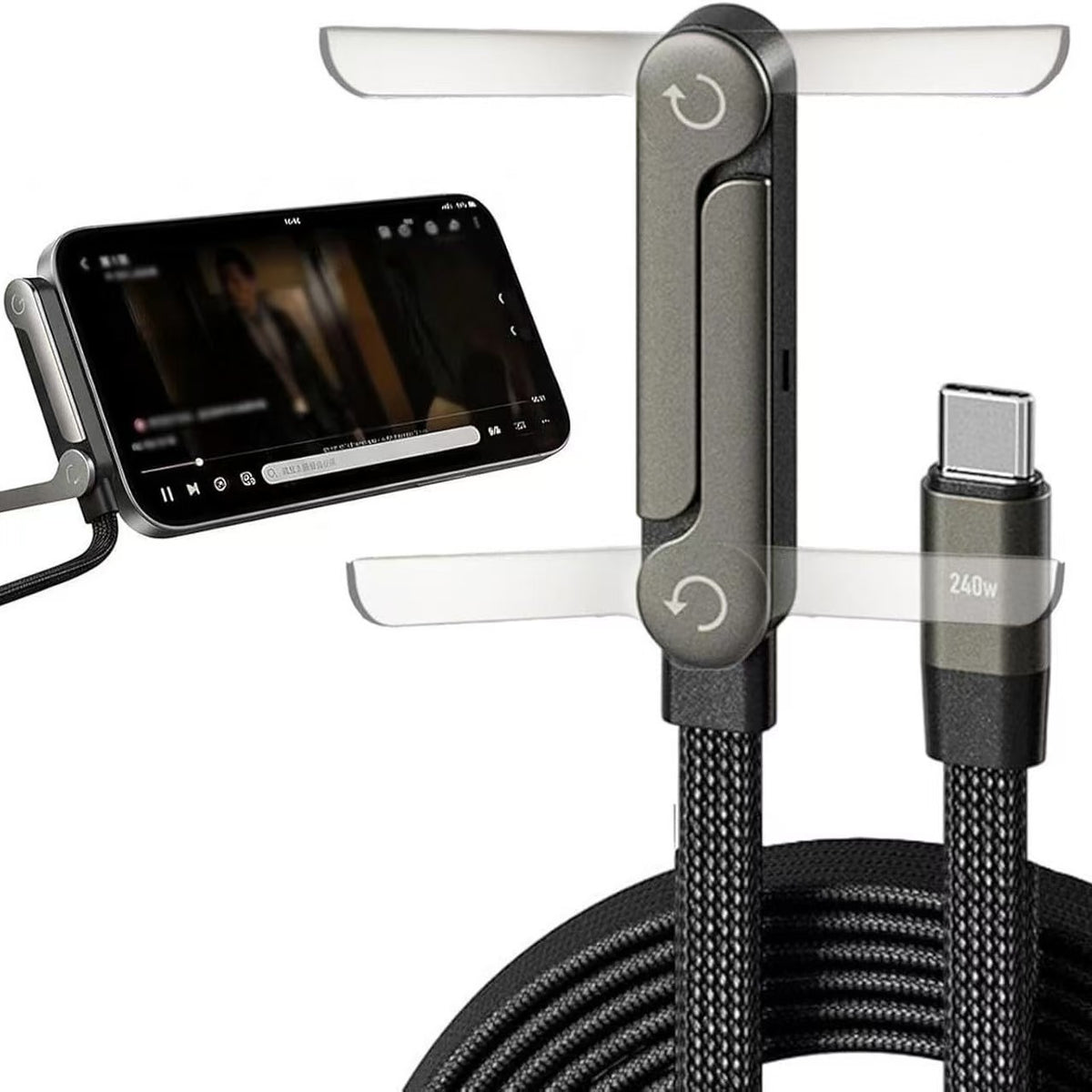 240W Angled Fast Charging Data Cable